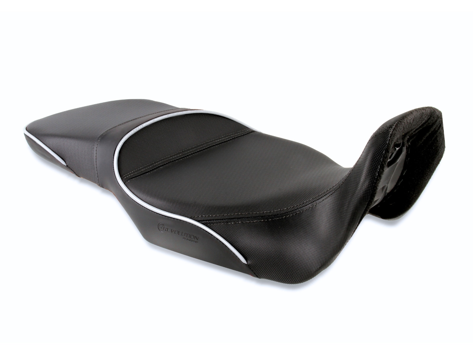 Sargent REVolution & DIY Foam & Cover Kit for the Honda Transalp shown in DTx, Gripzones, and Silver welt & stitch REV-695-SE and DIY-695-SE.